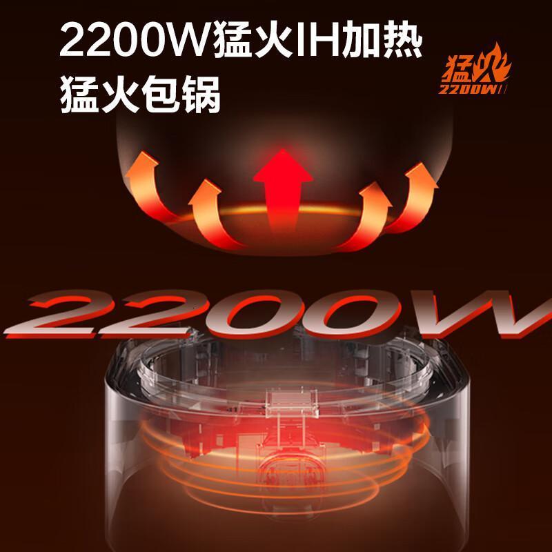 苏泊尔(SUPOR)5升精钢球釜智能鲜呼吸高压锅一锅双胆家用2200w猛火8分钟快手菜SY-50FH75Q高清大图