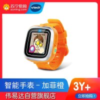伟易达(Vtech) KIDIZOOM手表-加菲橙 拍照录像录音游戏儿童手表 80-115768