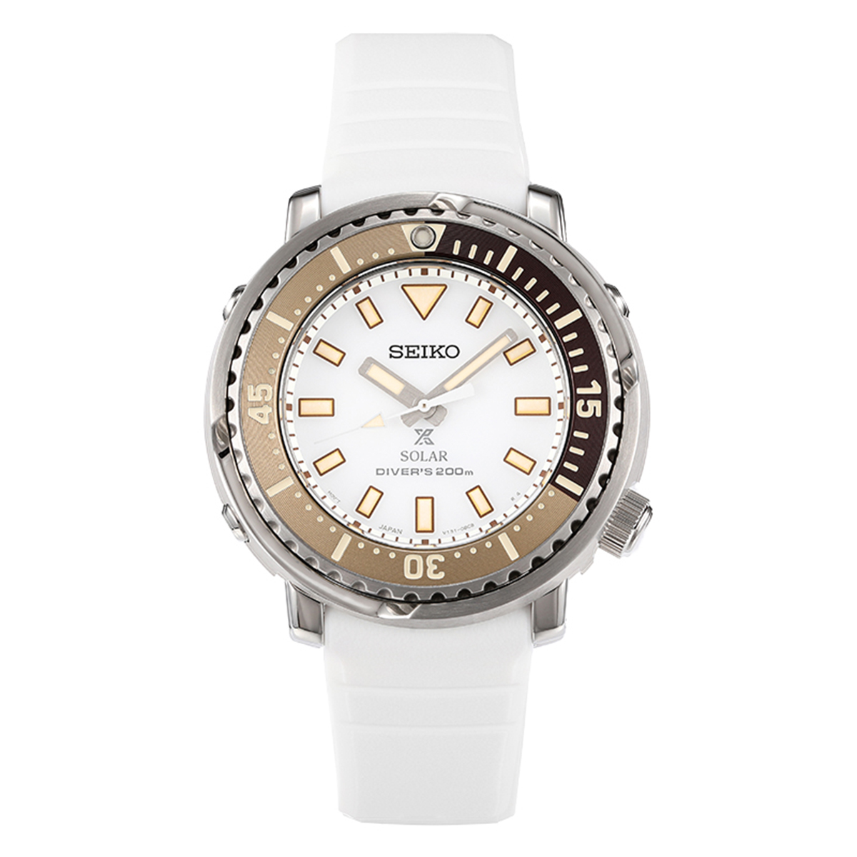 seiko精工小罐头红蓝cp圈太阳能腕表女表sut407p1