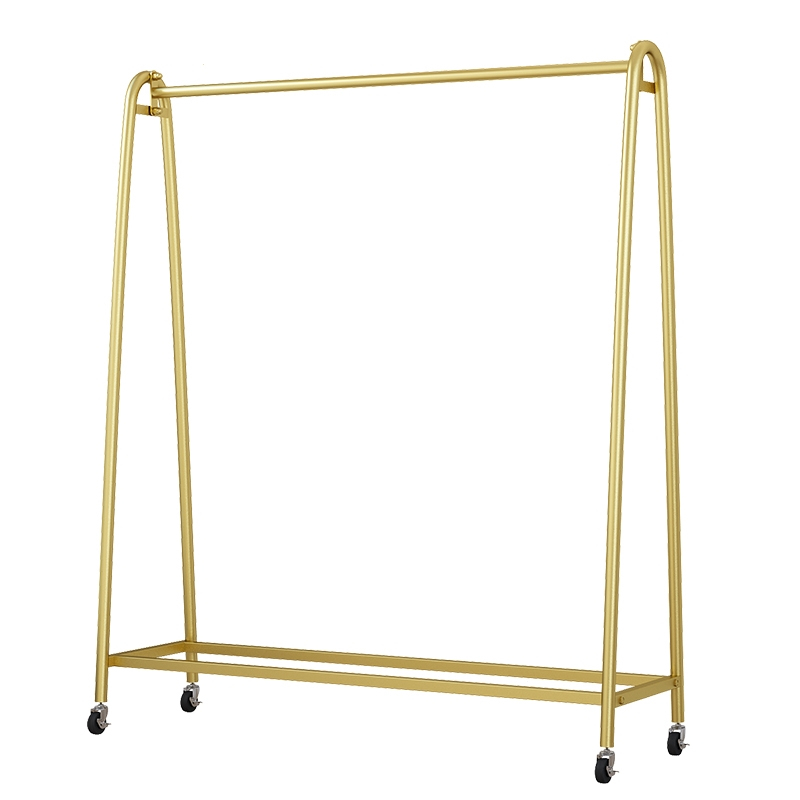 古达晾衣架落地卧室家用凉衣杆折叠挂衣架室内简易收纳阳台晒衣服架子