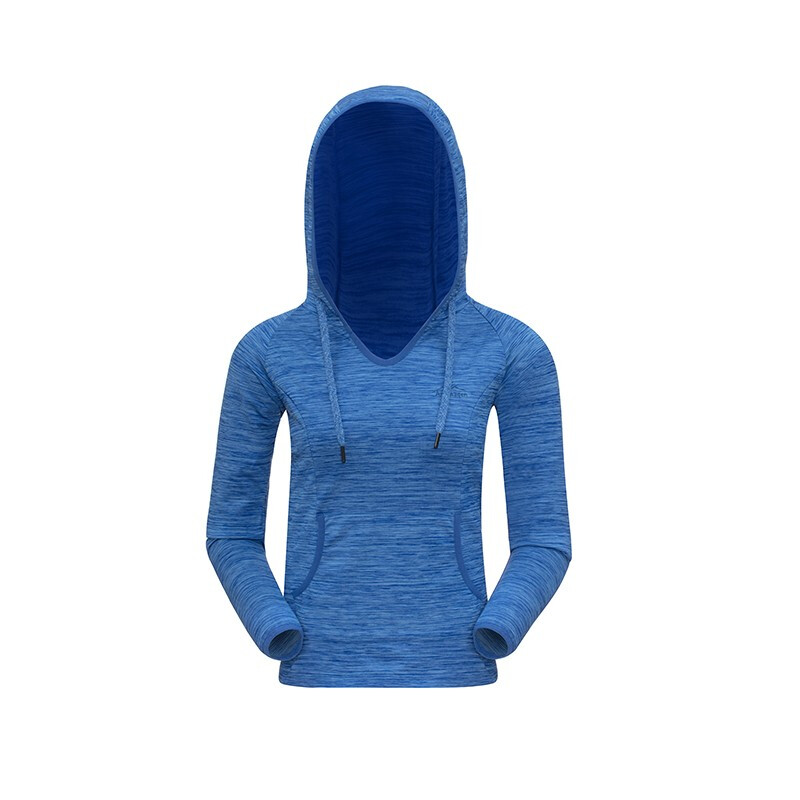 阿尼玛卿/ANEMAQEN帽衫女款V领运动户外跑步帽衫 ATW-1633高清大图