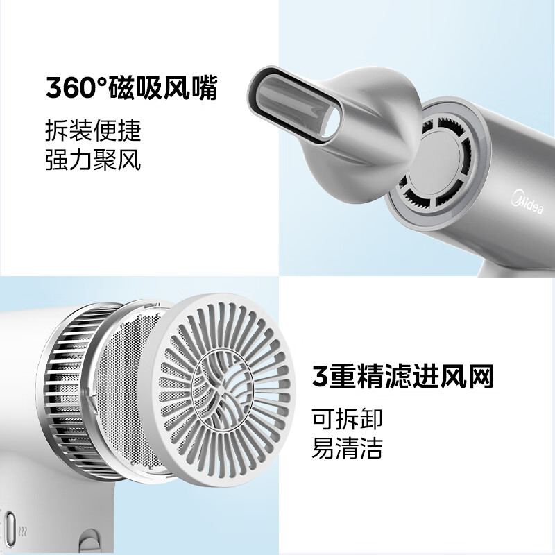 美的(Midea) FG3 高速电吹风 227*135*55mm 306g(单位:台)颜色随机发货高清大图