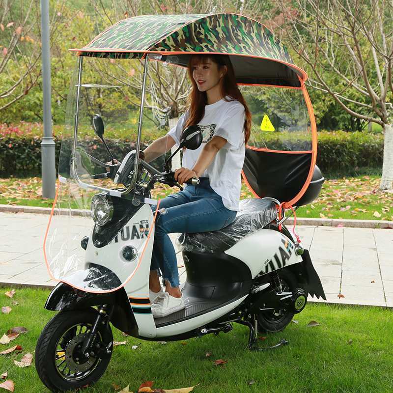 电瓶车遮雨神器挡风罩冬防水防雨女装摩托车雨棚通用电动防卡通可