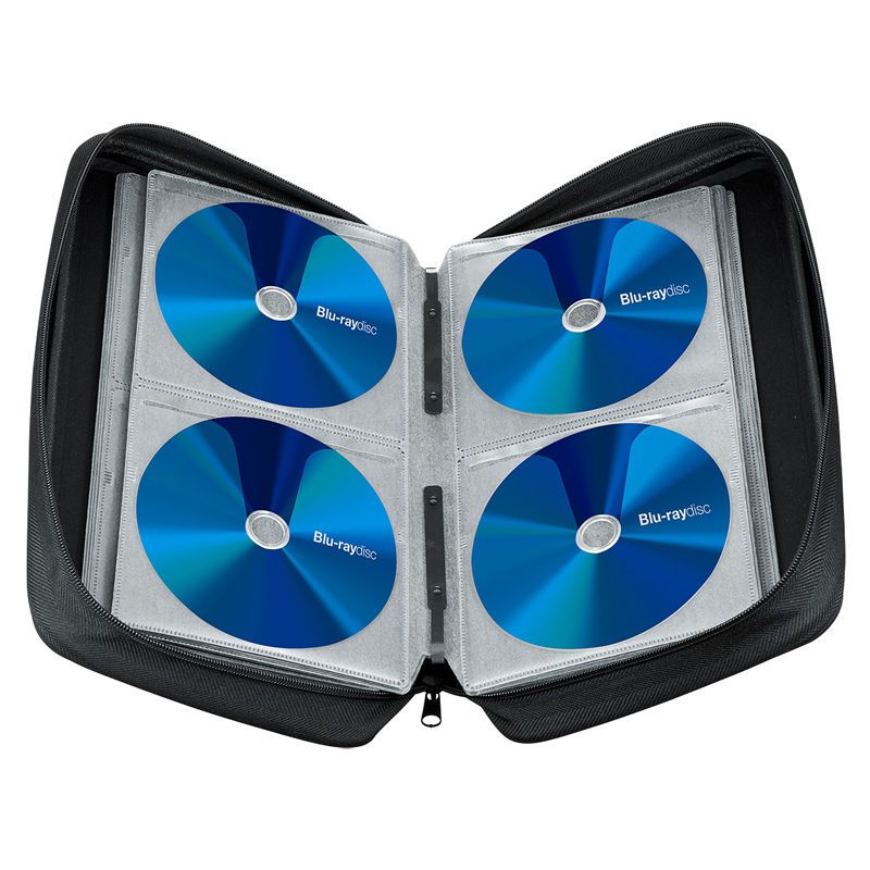 24片白色日本sanwa碟片包蓝光cd盒车载光盘包影碟cd收纳243648104160