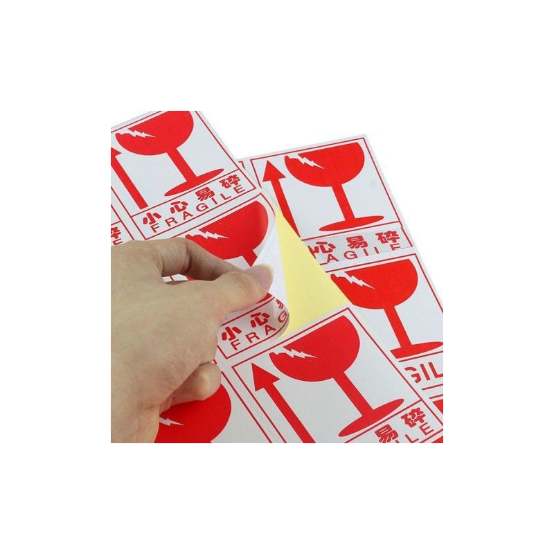 轻放勿压物品警示易碎品标防摔小心标签快递易碎贴易碎不干胶贴纸易碎