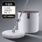 大卫 旋转拖把免手洗拖地神器家用(升级款)N11plus-2冰峰白(塑料花篮+1杆2头)