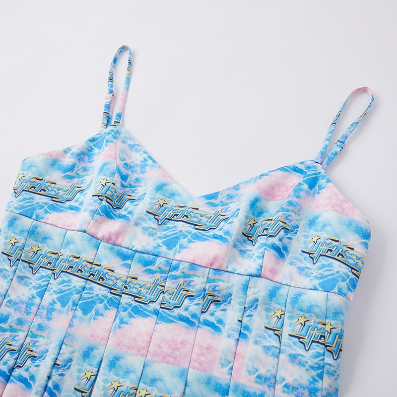 [1件3折价:169.5]美特斯邦威女梭织公主线吊带连衣裙图片