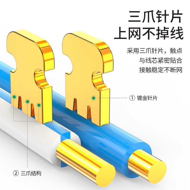 万级(WANJEED)超五类水晶头 Cat5e非屏蔽网线接头8P8C纯铜网络水晶头RJ45连接器 WJ-15112