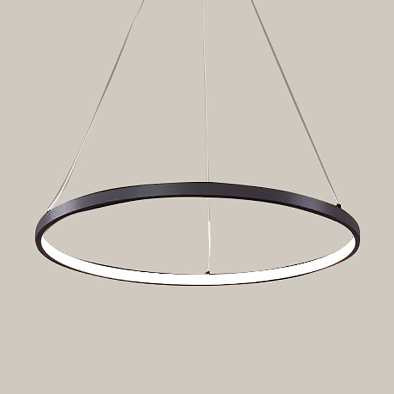 现代led圆形办公灯ciaa简约环形创意客厅吊灯餐厅复式楼梯间组合吊灯