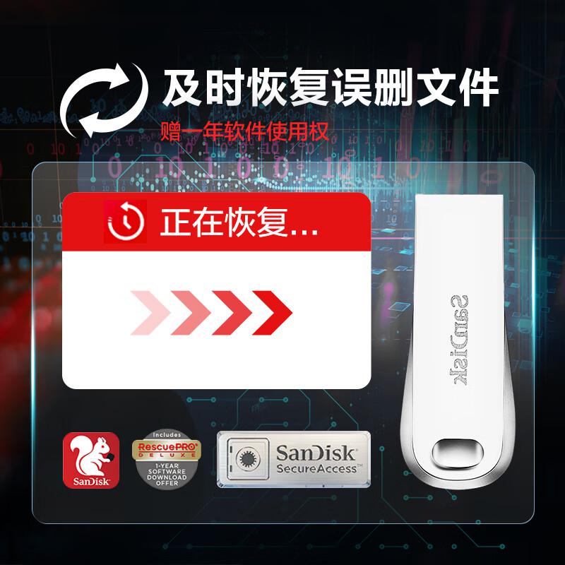 闪迪(SanDisk) CZ74酷奂 64G USB3.1 U盘 (计价单位:个) 银色高清大图