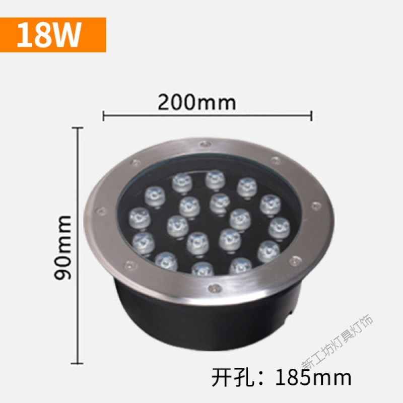 苏宁放心购 LED埋地灯户外防水嵌入式地埋照树射灯1W庭院坪花园七彩色景观
