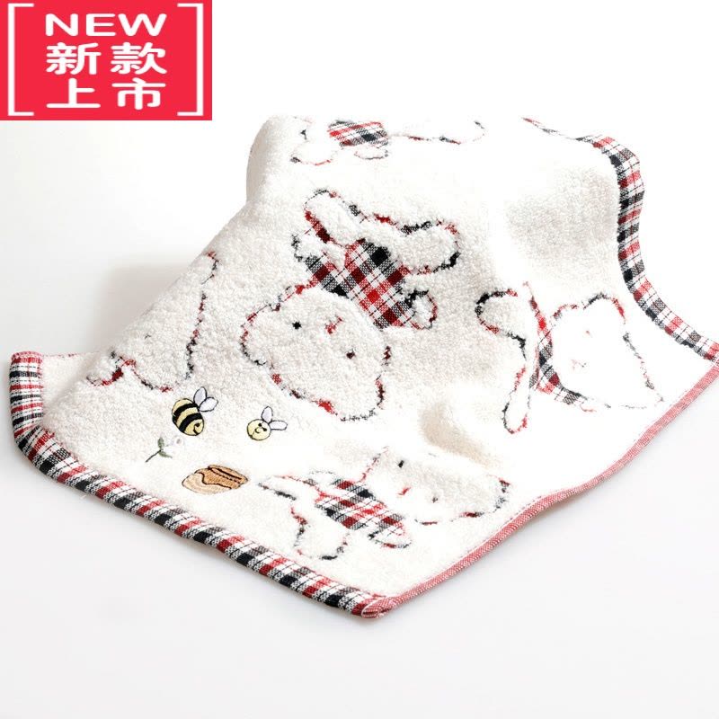 可莉允方巾正方形儿童小毛巾擦手手帕柔软卡通吸水母婴适用图片