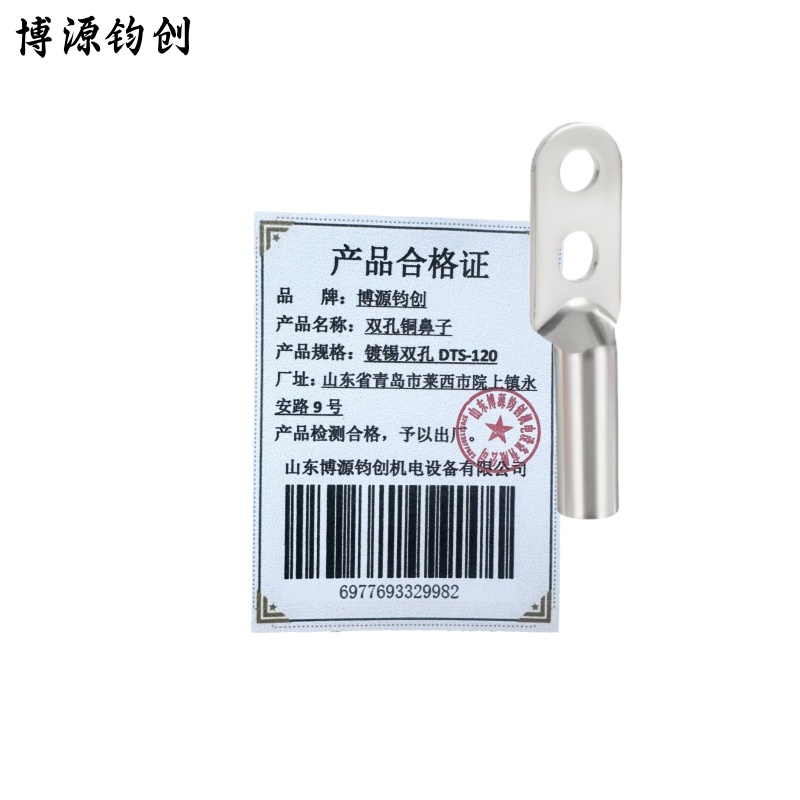 博源钧创 双孔铜鼻子 镀锡双孔DTS-120 个高清大图