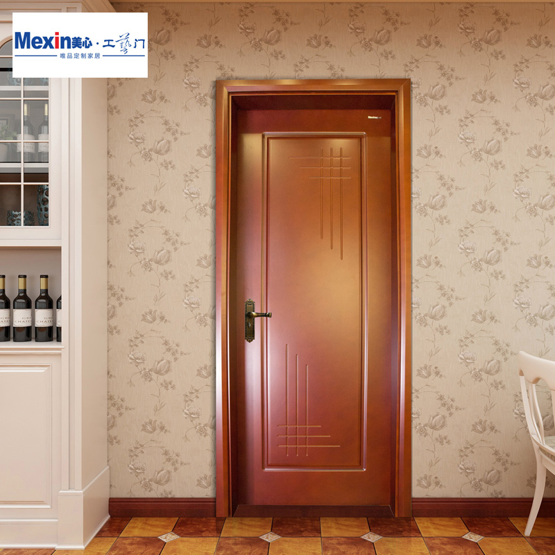 美心木门卧室套装门定制静音室内门实木复合木门8734免漆门视频