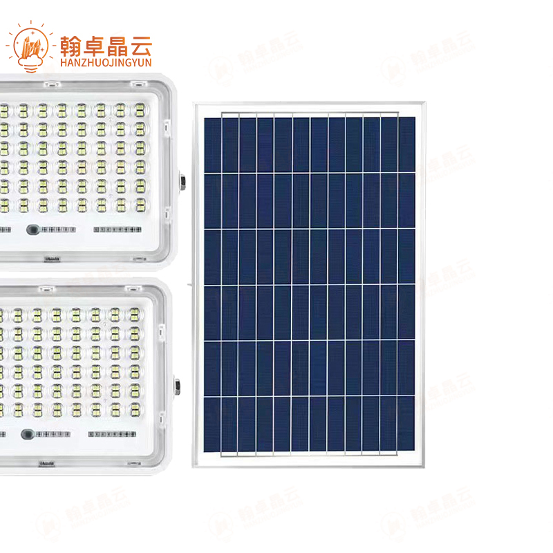 翰卓晶云 太阳能超亮室内外防水大功率LED照明路灯一拖二50W HZ-598S-038高清大图