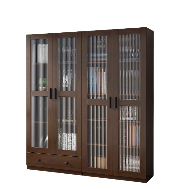 蕃蒂书柜四门二抽套高清大图