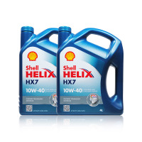 Shell【组合装】壳牌喜力HX7 10W40半合成发动机油润滑油4L*2蓝壳SN级原装进口