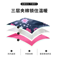 [1件3.5折]铅笔俱乐部童装秋冬女童棉衣夹棉儿童连帽小宝宝上衣保暖