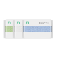 最生活方巾3条装新疆长绒棉A类纯棉柔软A-1162-3(随机发货)