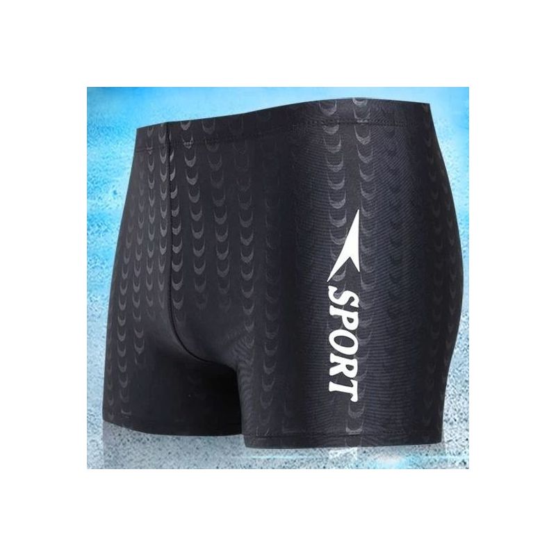泳裤男成人平角游泳裤时尚速干鲨鱼皮泳裤青年学生专业泳裤e1