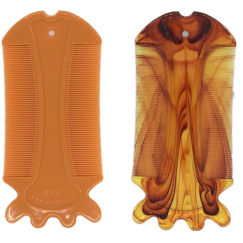 竹篦子超密齿梳虱子梳不伤头皮刮头梳子去头皮屑虮子虱子卵手柄梳