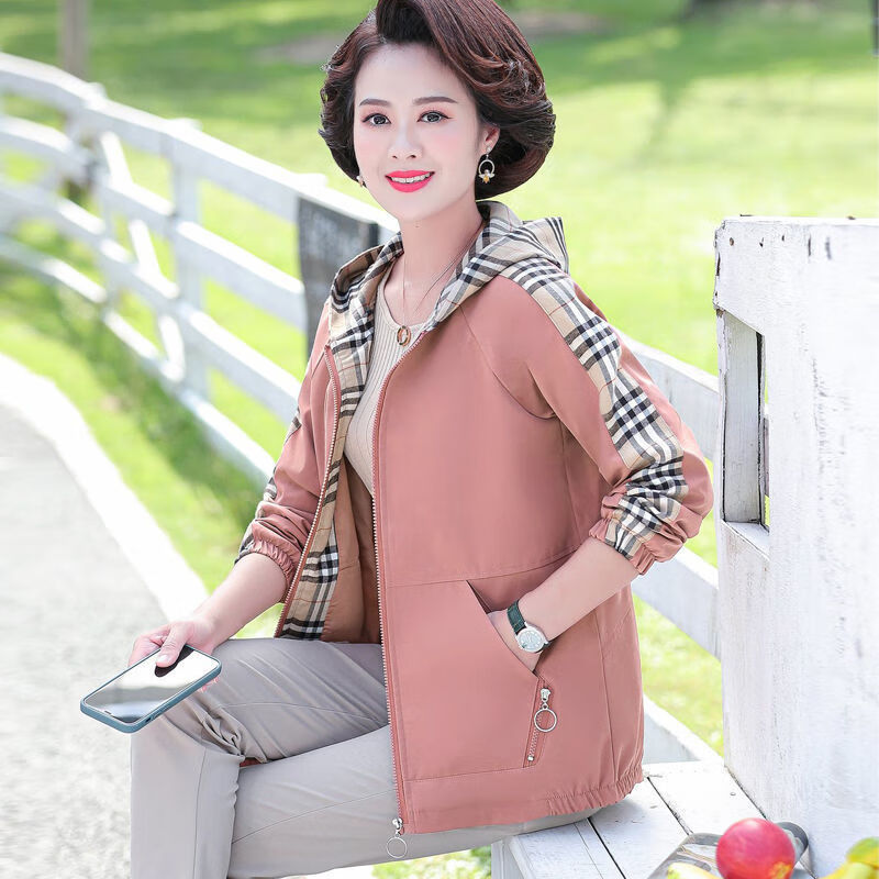 气质夹克外套中年妇女妈妈穿中年装春季40到50岁上衣女2022新款春衣服