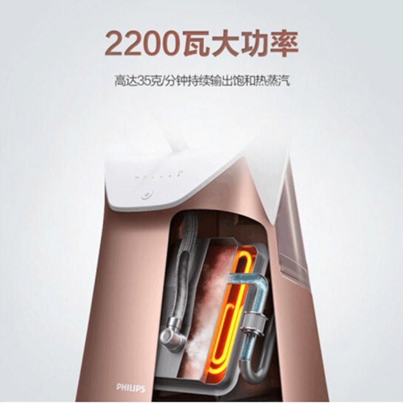 飞利浦 (Philips) 蒸汽挂烫机 GC627/68 家用手持/挂式电熨斗双杆带烫衣板2200W五档调节熨衣图片