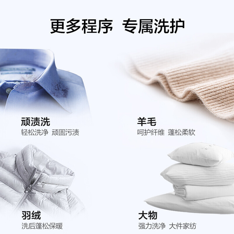 海尔洗衣机滚筒10公斤直驱变频滚筒洗衣机全自动大容量家用1级能效 智能投放 双喷淋 摇篮柔洗G100228BD12S高清大图
