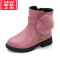 可莉允女童靴子冬季2022新款儿童雪地靴韩版中筒靴加绒小女孩公主皮短靴