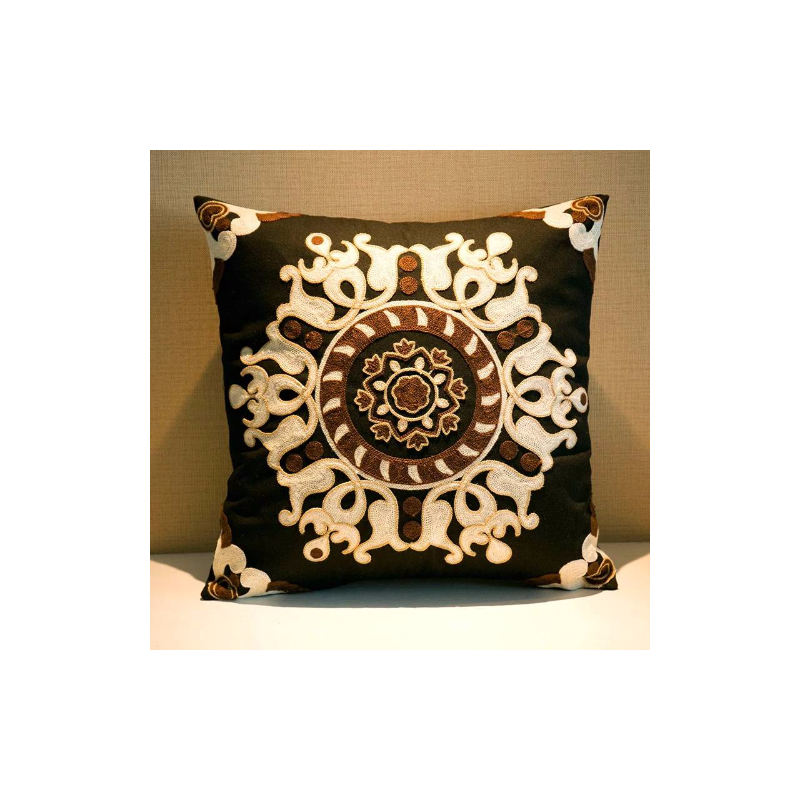 欧式抱枕沙发靠垫刺绣抱枕床头大靠背车载靠垫办公室靠枕护腰腰靠