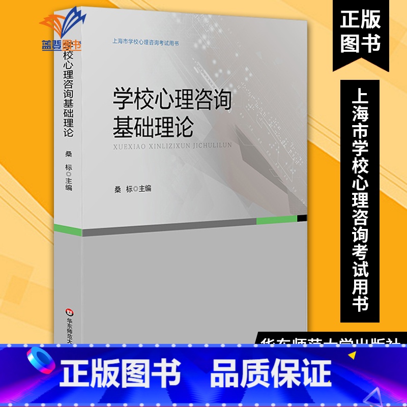 [正版]学校心理咨询基础理论 桑标著上海市学校心理咨询考试用书 心理测量与评估 学校心理咨询心理学书籍华东师范大学出版