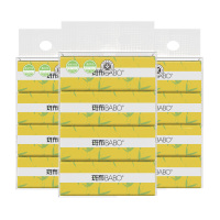 斑布BASE系列122MM家用纸巾抽纸(90抽4包) BSR90E4-T*3提