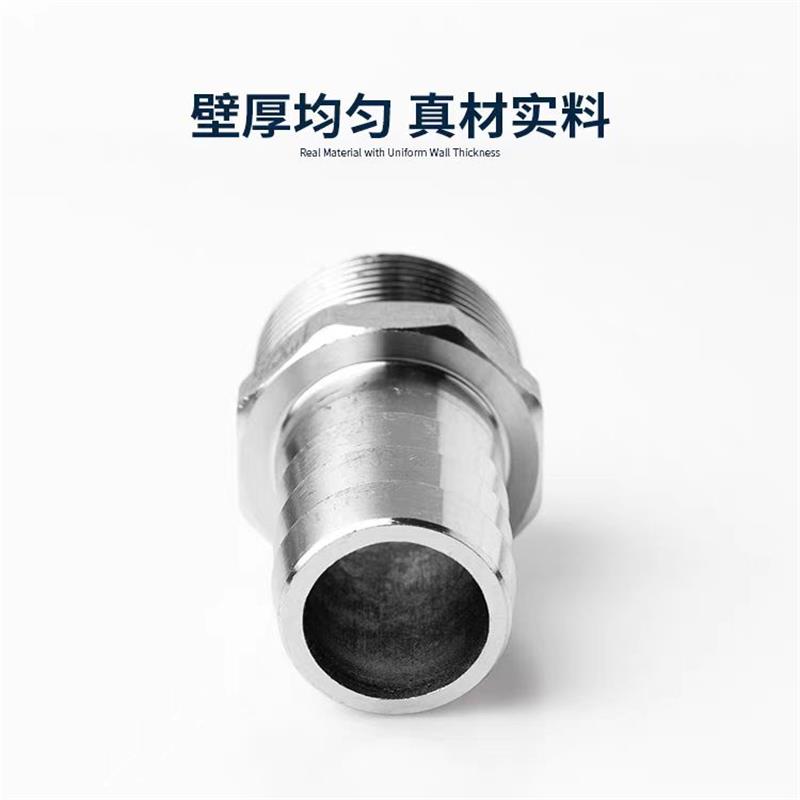 中锦科技 不锈钢六角外丝皮管接头DN100 [4寸]304材质 个高清大图