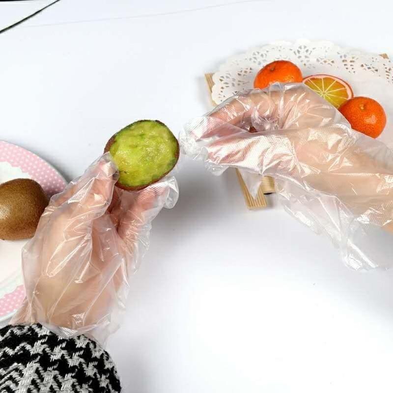 厂家直销一次性手套餐饮烘培龙虾烧烤透明塑料pe薄膜手套 普厚款2000只