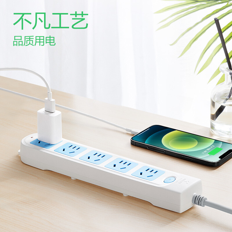 公牛智能USB排插G29多口快充设计安全防护科技感强高清大图