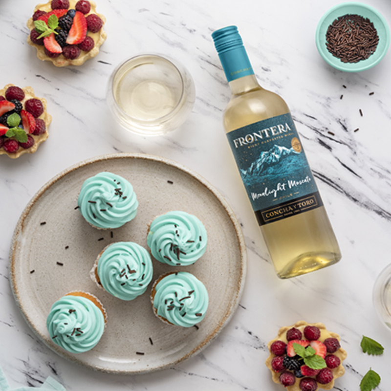 智利原瓶进口干露红魔鬼缘峰夜收蓝月莫斯卡托moscato 甜白葡萄酒高清大图