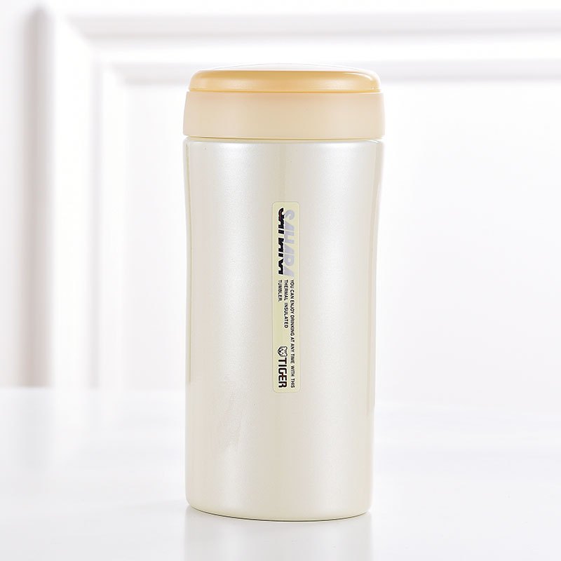虎牌(tiger)真空保温杯 MMK-A35C 350ml 米色CG 不锈钢男女便携办公水杯无缝焊接杯子
