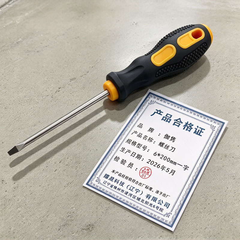 伽隽 螺丝刀 6*200mm一字 把高清大图