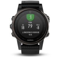 GARMIN 佳明飞耐时fenix5S 心率GPS登山游泳户外跑步运动手表100防水（5S中文蓝宝石黑色)