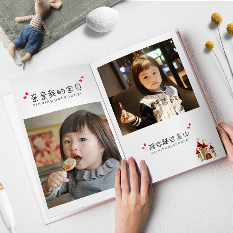 三维工匠照片书定制相册本纪念册宝宝成长制作照片儿童d [轻奢款]丨硬壳硬页-高清印刷丨防水耐撕 62页(建议62-260