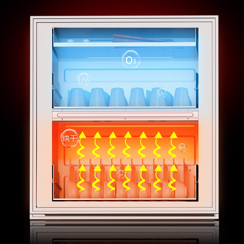 欧派消毒柜嵌入式厨房家用三层大容量上下分层高温紫外线烘干一体机消毒碗柜2361高清大图