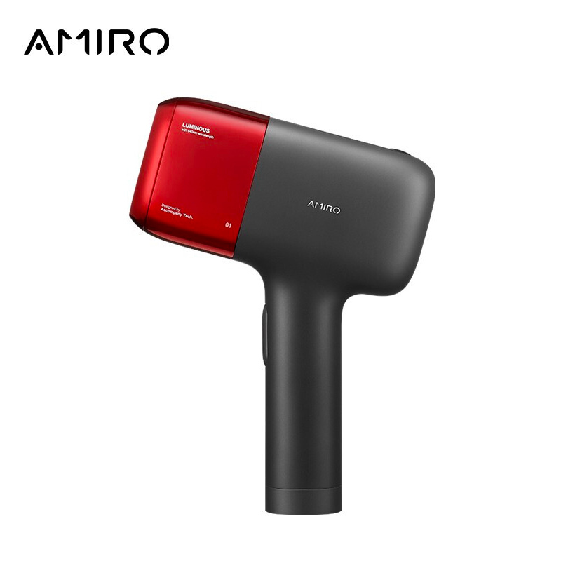 AMIRO脱毛仪家用红光波激光冰点脱毛器 剃毛器腋下全身刮毛神器640nm+脱毛仪器 黑色