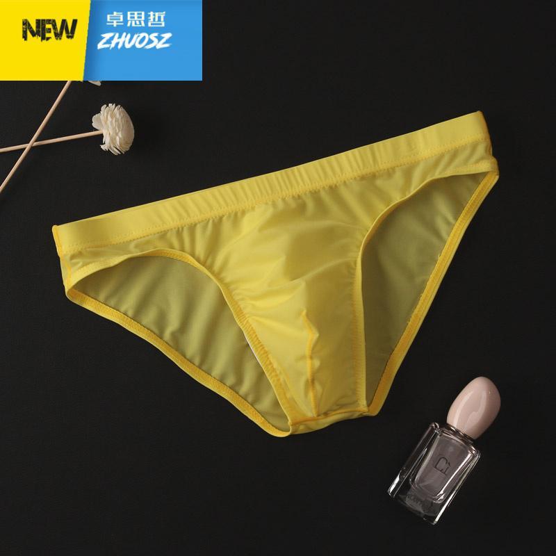 男士透明内裤低腰性感透气三角裤季u凸潮男青年短裤头卓思哲