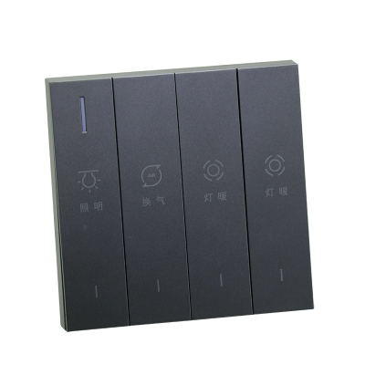 浴霸开关四开家用面板86型浴室防水四合一通用卫生间灯暖琴键开关