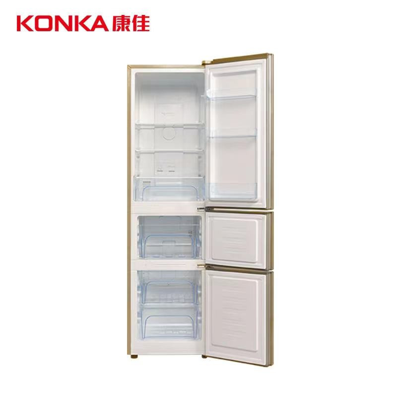 康佳(KONKA) 206升三门小冰箱 风冷无霜BCD-206WD3EGX 金色