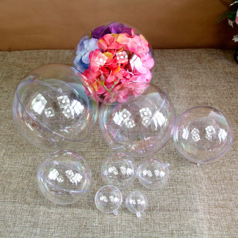 8cm透明球5个透明圆球亚克力球透明空心塑料球商场展厅装饰挂饰