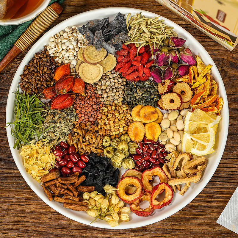 [2盒]同仁堂29味汉方湿茶赤小豆大麦决明子橘皮桑叶红豆罗汉果木瓜山楂甘草栀子菊花茶蒲公英荷叶枸杞黄精茉莉花茶马齿苋高清大图