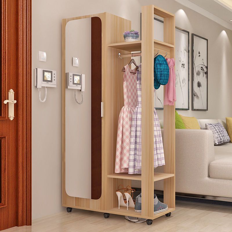 工匠时光穿衣镜全身落地镜家用简约多功能旋转移动客厅卧室收纳柜试衣