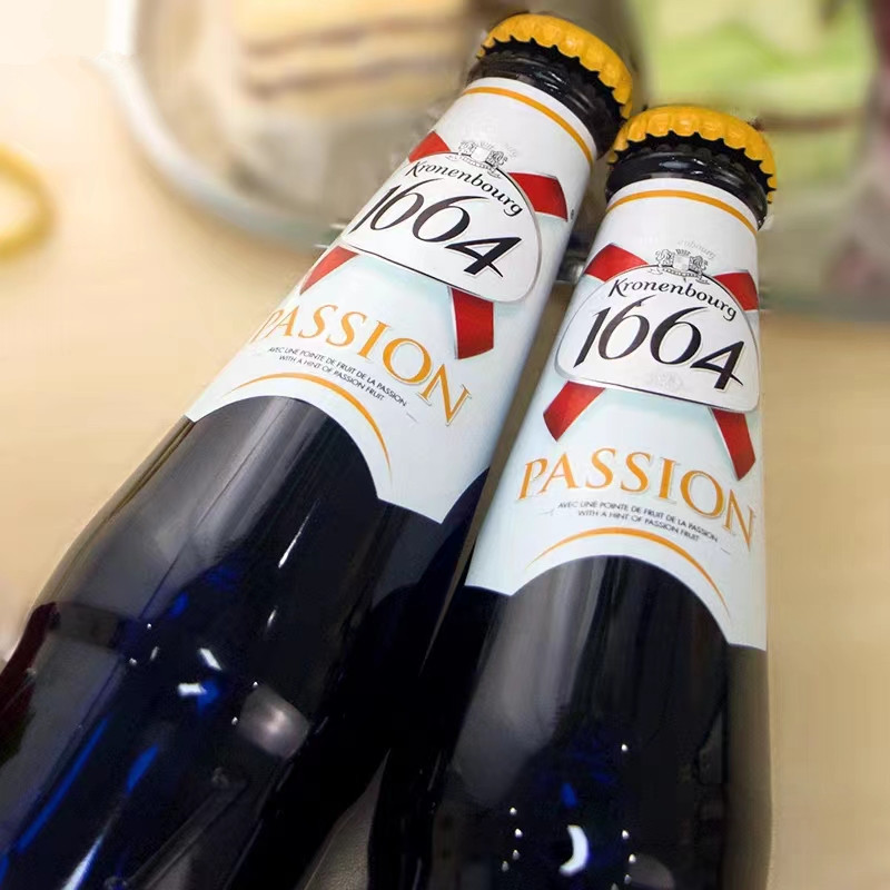 Kronenbourg1664百香果啤酒法国果味小麦啤250ml*12瓶装高清大图