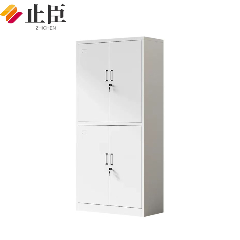 止臣 文件柜 办公柜储物柜资料柜带锁档案柜加厚铁皮柜 通双节